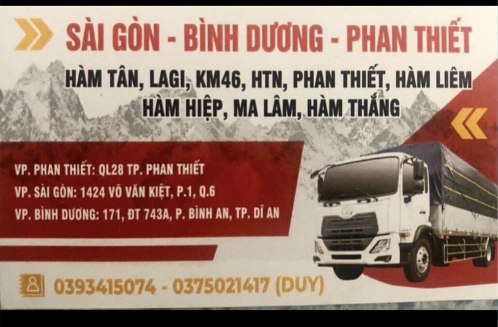Chành xe MrMeo gửi hàng Sài Gòn - Bình Dương - Phan Thiết