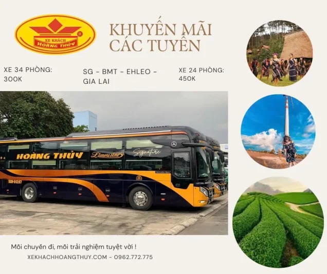 Nhà Xe khách Hoàng Thuỷ Tuyến Gia Lai - Sài Gòn
